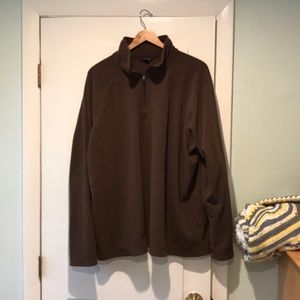 Lands end men’s brown 1/4 zip fleece